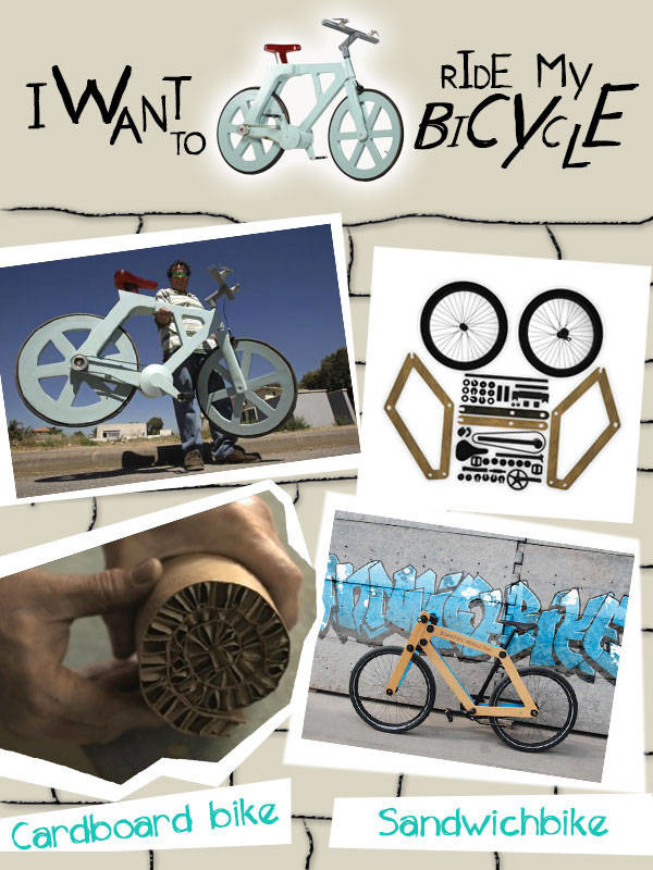 cardboardbike e sandwicht bike