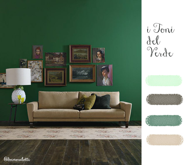 Scegliere il colore per la parete: i toni del verde.