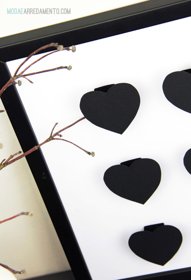 San Valentino tutorial di carta, cuore 3d - dettaglio.