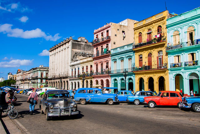 Case nel centro di Havana a Cuba.