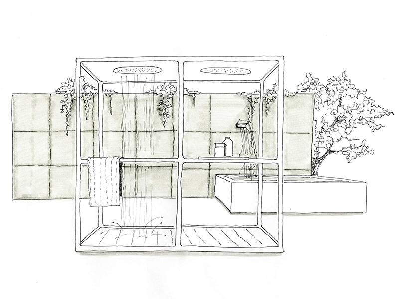 Kos by Zucchetti - progetto per doccia da esterno.