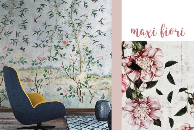 Home trends 2017 la casa si vestirà di maxi fiori alle pareti.