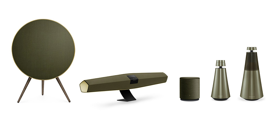 Beng and olufsen altoparlanti verde salvia collezione completa.