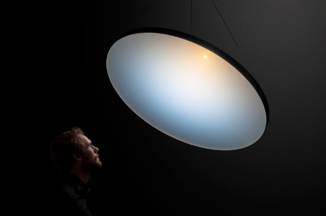 Euroluce 2023 ECAL_Chris_Kabel_Blue-Sky_Lamp_2014